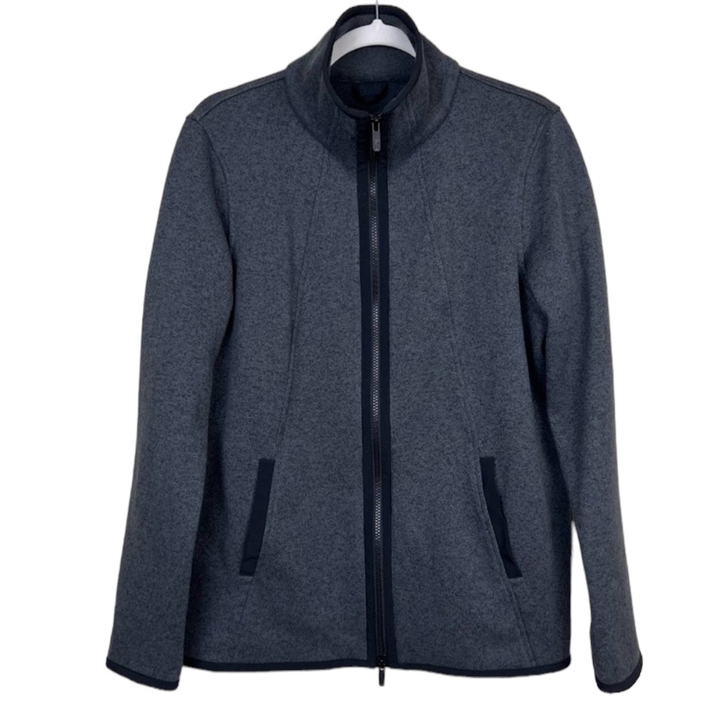 Lululemon Its Fleecing Cold Zip Up Jacket Size 10 Gray Black